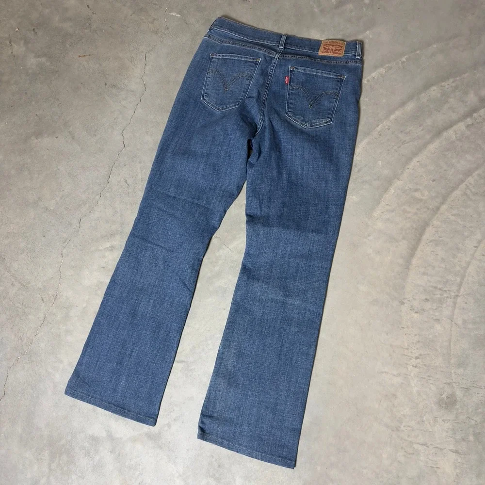Levi's 314 Shaping Straight Jeans Womens 30x32 Blue Medium Wash Baggy Casual